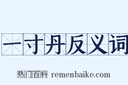 一寸丹反义词是什么意思的图片